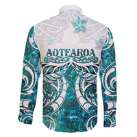 New Zealand Aotearoa Kia Ora Family Matching Mermaid Dress and Hawaiian Shirt Paua Shell Maori Silver Fern LT05 - Polynesian Pride