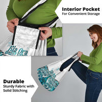 New Zealand Aotearoa Kia Ora Grocery Bag Paua Shell Maori Silver Fern