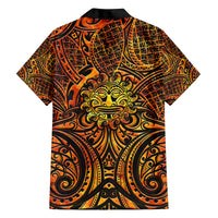 New Zealand Tamanuitera The Sun Family Matching Off Shoulder Short Dress and Hawaiian Shirt Maori Pattern LT05 - Polynesian Pride
