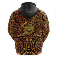 New Zealand Tamanuitera The Sun Hoodie Maori Pattern