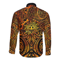 New Zealand Tamanuitera The Sun Long Sleeve Button Shirt Maori Pattern