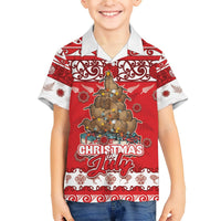 Personalised New Zealand Christmas In July Hawaiian Shirt Maori Kiwi Xmas Tree - Red LT05 - Polynesian Pride