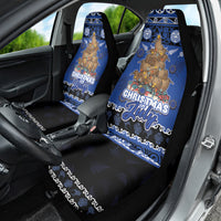 New Zealand July Christmas Car Seat Cover Maori Kiwi Xmas Tree - Blue