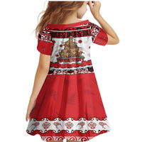 Personalised New Zealand July Christmas Family Matching Mermaid Dress and Hawaiian Shirt Maori Kiwi Xmas Tree - White