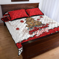 New Zealand July Christmas Quilt Bed Set Maori Kiwi Xmas Tree - White