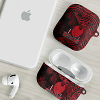 Hawaii King Kamehameha AirPods Case With Hawaiian Ipu Motifs Red Version