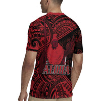 Hawaii King Kamehameha Rugby Jersey With Hawaiian Ipu Motifs Red Version