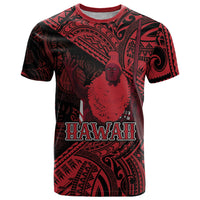 Hawaii King Kamehameha T Shirt With Hawaiian Ipu Motifs Red Version