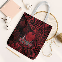Hawaii King Kamehameha Tote Bag With Hawaiian Ipu Motifs Red Version