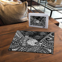 Hawaii King Kamehameha Puzzle With Hawaiian Ipu Motifs Black Version