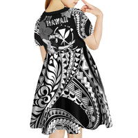 Hawaii Beautiful Hula Dancers Kid Short Sleeve Dress With Ipu Keke And Pahu Drum