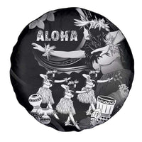 Hawaii Beautiful Hula Dancers Spare Tire Cover With Ipu Keke And Pahu Drum