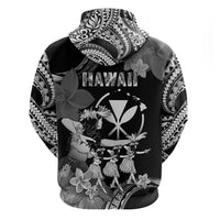Hawaii Beautiful Hula Dancers Zip Hoodie With Ipu Keke And Pahu Drum