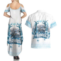 Hawaii Sugar Plantation Couples Matching Summer Maxi Dress and Hawaiian Shirt With Hawaiian Tapa Pattern