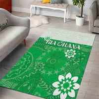 Cook Islands Maori Language Week Area Rug Pacific Tapa Pattern