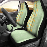 Hawaii Shell Tiare Anthurium Heliconia Lei Car Seat Cover With Tapa Pattern Baby Green
