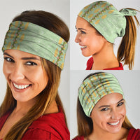 Hawaii Shell Tiare Anthurium Heliconia Lei Neck Gaiter With Tapa Pattern Baby Green