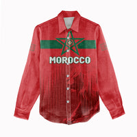 Custom Morocco Football 2026 Women Casual Shirt Atlas Lions Breathtaking Victory Red Version