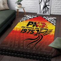 Papua New Guinea Independence Day Area Rug One People One Nation One PNG LT05 Yellow - Polynesian Pride
