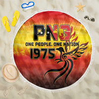 Papua New Guinea Independence Day Beach Blanket One People One Nation One PNG LT05 One Size 150cm Yellow - Polynesian Pride