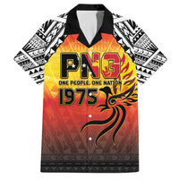 Papua New Guinea Independence Day Family Matching Off Shoulder Short Dress and Hawaiian Shirt One People One Nation One PNG LT05 Dad's Shirt - Short Sleeve Yellow - Polynesian Pride