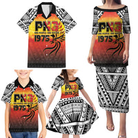 Papua New Guinea Independence Day Family Matching Puletasi and Hawaiian Shirt One People One Nation One PNG LT05 - Polynesian Pride