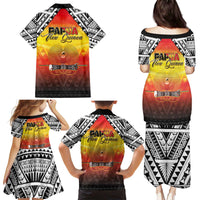 Papua New Guinea Independence Day Family Matching Puletasi and Hawaiian Shirt One People One Nation One PNG LT05 Mom's Dress Yellow - Polynesian Pride