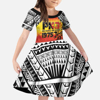 Papua New Guinea 49th Independence Day Kid Short Sleeve Dress One People One Nation One PNG
