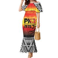 Papua New Guinea Independence Day Mermaid Dress One People One Nation One PNG LT05 Women Yellow - Polynesian Pride