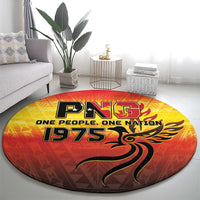 Papua New Guinea Independence Day Round Carpet One People One Nation One PNG LT05 - Polynesian Pride