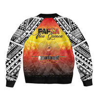 Papua New Guinea Independence Day Sleeve Zip Bomber Jacket One People One Nation One PNG LT05 - Polynesian Pride