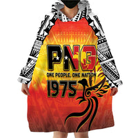 Papua New Guinea Independence Day Wearable Blanket Hoodie One People One Nation One PNG LT05 - Polynesian Pride