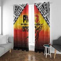 Papua New Guinea Independence Day Window Curtain One People One Nation One PNG LT05 - Polynesian Pride