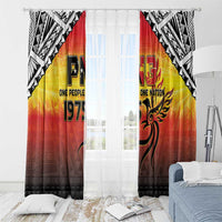 Papua New Guinea Independence Day Window Curtain One People One Nation One PNG LT05 - Polynesian Pride