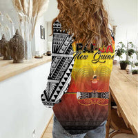 Papua New Guinea Independence Day Women Casual Shirt One People One Nation One PNG LT05 - Polynesian Pride