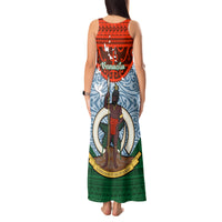 Vanuatu Penama Province Tank Maxi Dress Vanuatuan Coat Of Arms Polynesian Pattern LT05 - Polynesian Pride