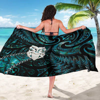 New Zealand Aotearoa Sarong Maori Wheku Paua Shell Glitter Turquoise