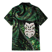 New Zealand Aotearoa Family Matching Mermaid Dress and Hawaiian Shirt Maori Wheku Paua Shell Glitter Green LT05 - Polynesian Pride