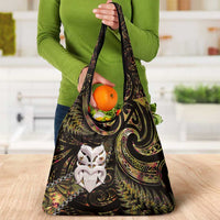 New Zealand Aotearoa Grocery Bag Maori Wheku Paua Shell Glitter Gold