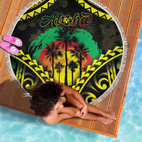 Aloha Tropical Palm Trees Beach Blanket Reggae Polynesian Pattern LT05 - Polynesian Pride