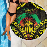 Aloha Tropical Palm Trees Beach Blanket Reggae Polynesian Pattern LT05 - Polynesian Pride