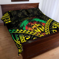Aloha Tropical Palm Trees Quilt Bed Set Reggae Polynesian Pattern LT05 - Polynesian Pride