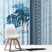 Fiji Regatta Window Curtain Palm Tree Tapa Pattern - Polynesian Pride