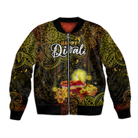 happy-diwali-festival-bomber-jacket-diya-lamp-hibiscus-polynesian-pattern