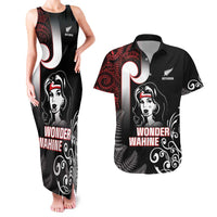 New Zealand Aotearoa Mana Wahine Couples Matching Tank Maxi Dress and Hawaiian Shirt