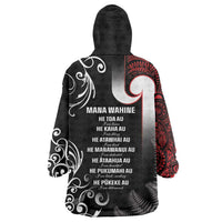 New Zealand Aotearoa Mana Wahine Wearable Blanket Hoodie