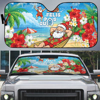Guam Christmas Auto Sun Shade Felis Pasgua Chilling Santa - Polynesian Pride