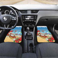 Guam Christmas Car Mats Felis Pasgua Chilling Santa - Polynesian Pride