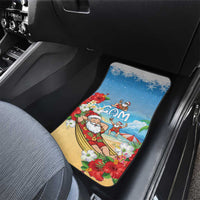 Guam Christmas Car Mats Felis Pasgua Chilling Santa - Polynesian Pride