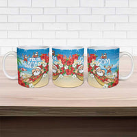 Guam Christmas Ceramic Mug Felis Pasgua Chilling Santa - Polynesian Pride